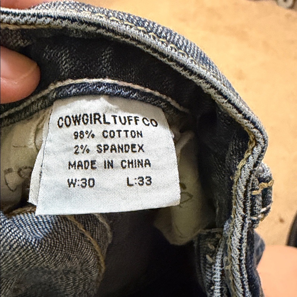 Cowgirl Tuff Blue Boot Cut Jeans - Picture 2 of 4